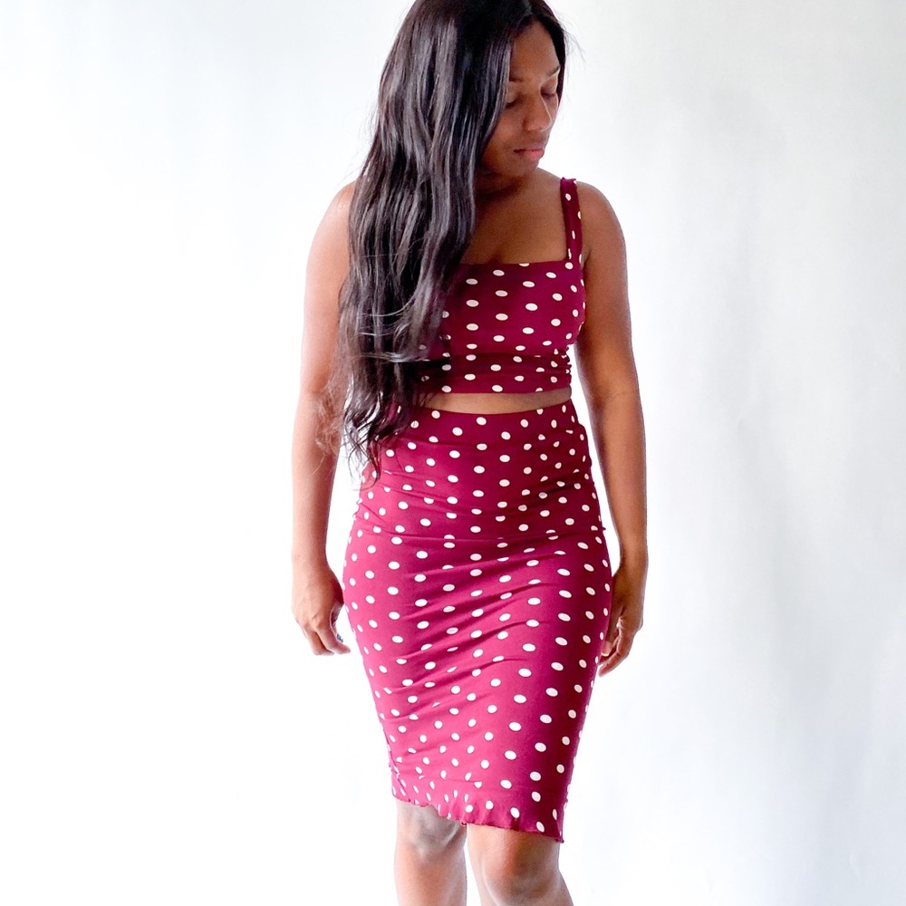 2Pc Crop Top Skirt Set - Picture 5 of 5